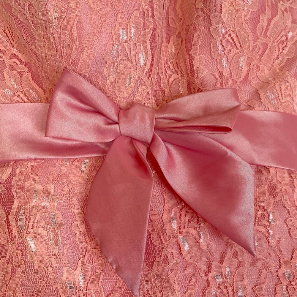 Vintage Y2K Winnie Couture Pink Sweetheart Tea Dress Strapless Size XS 0 2 Prom - Picture 4 of 8